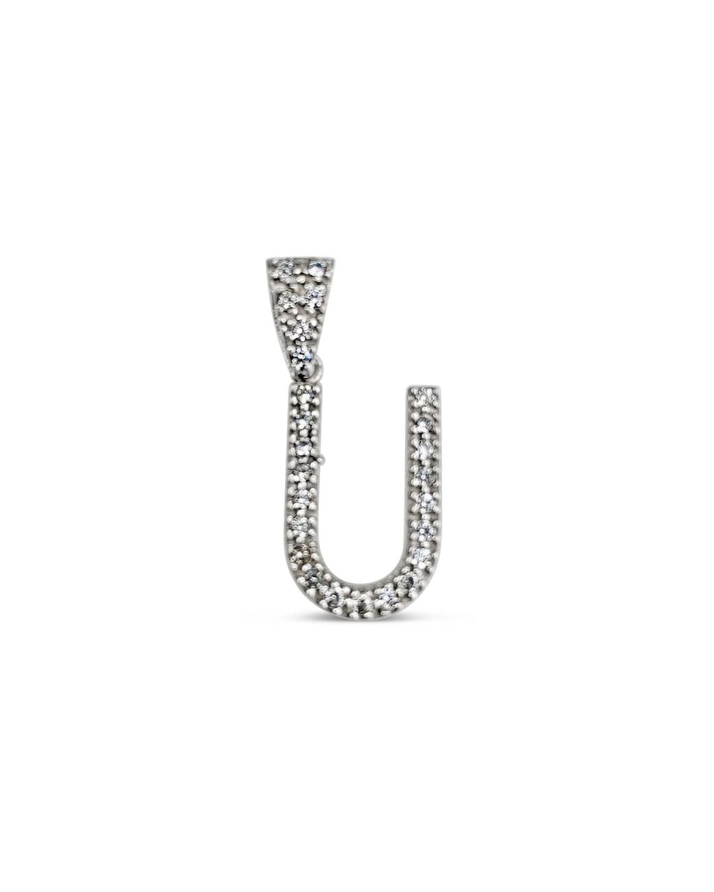 Bellus Domina Metallic Sterling Letter U Pendant