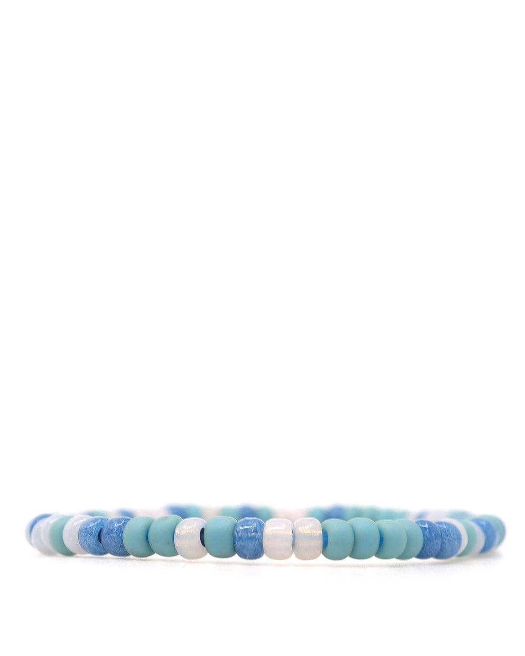 Shar Oke Blue Czech Picasso Beaded Bracelet for men