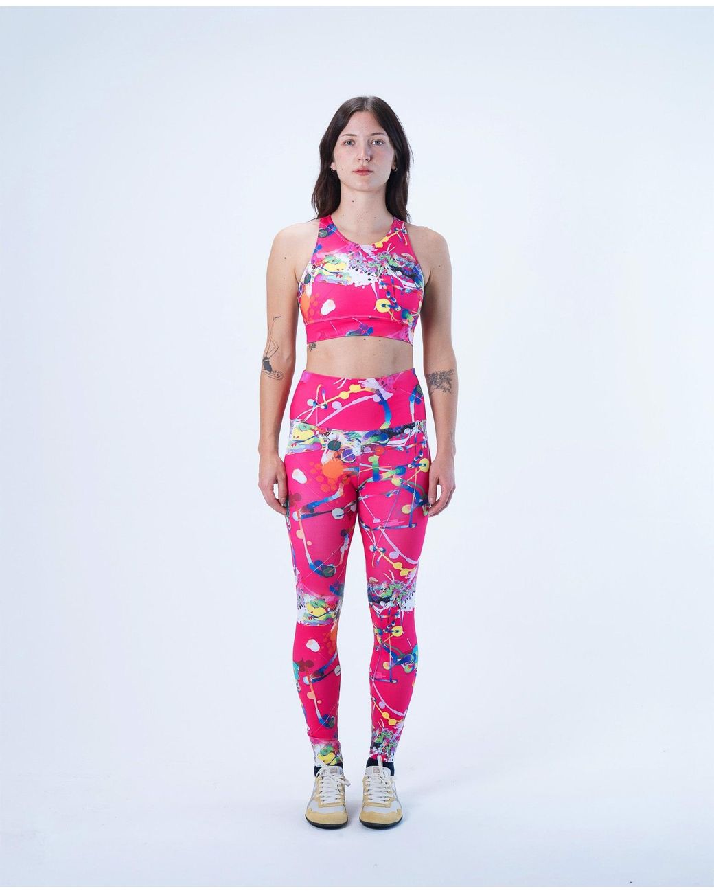 Lilia Munn Pink High Waisted Leggings –