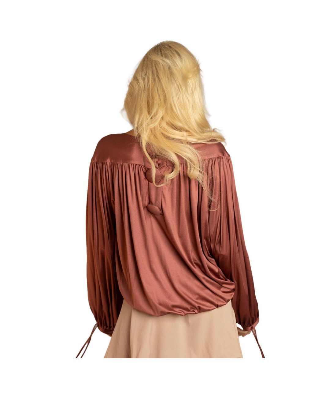 Vivienne Pash Multicolor Hi-Lo Yoke Blouse