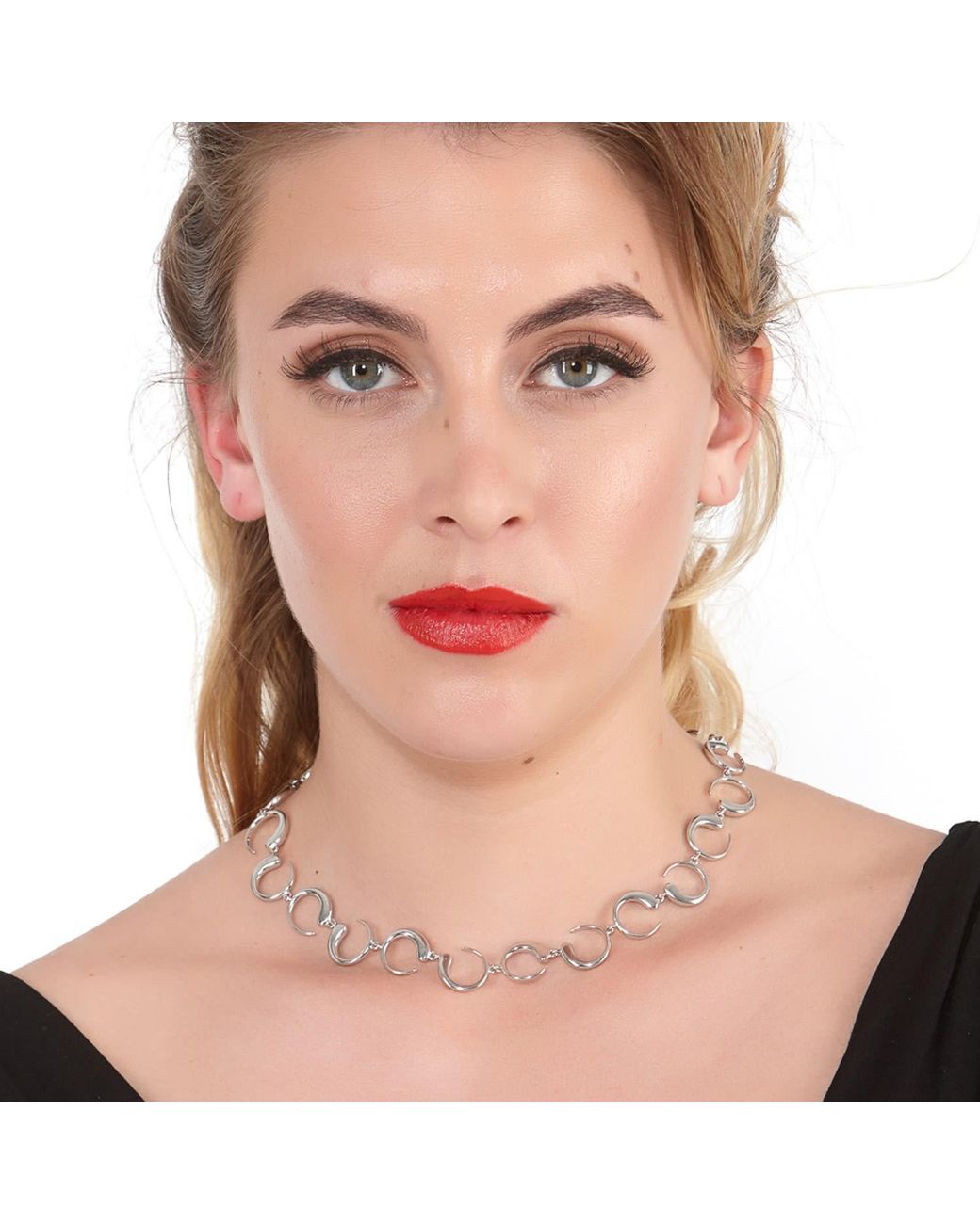 Lucy Quartermaine Metallic Solid Sterling Luna Necklace