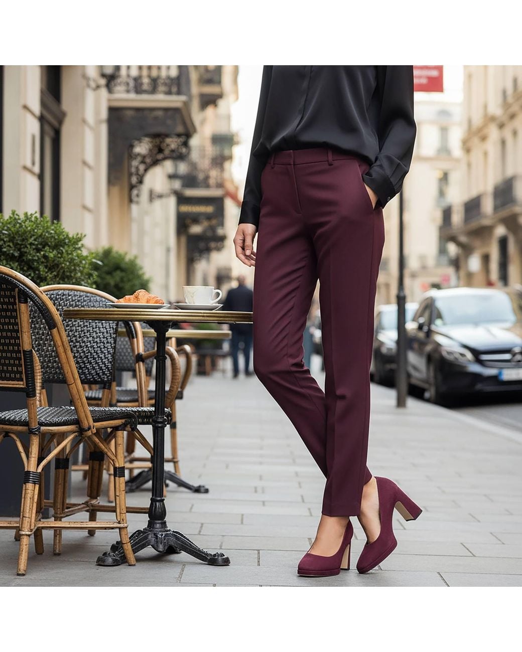 Beautiisoles by Robyn Shreiber Made in Italy Purple Cristina Burgundy Day Night Platform Pump
