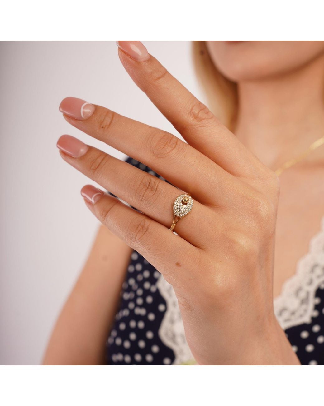 Spero London Metallic Sterling Tennis Racket Ring