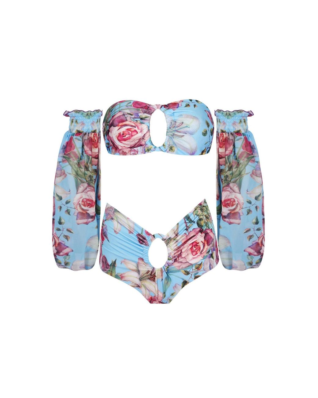 Nur Karaata Blue Marigold Blu Bikini Set