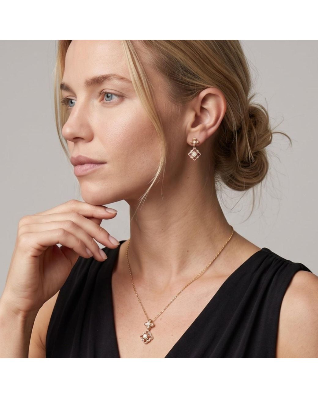 Uchi and Soto Metallic Kinmokusei Solid 925 With 18K Vermeil & Pearl Earrings