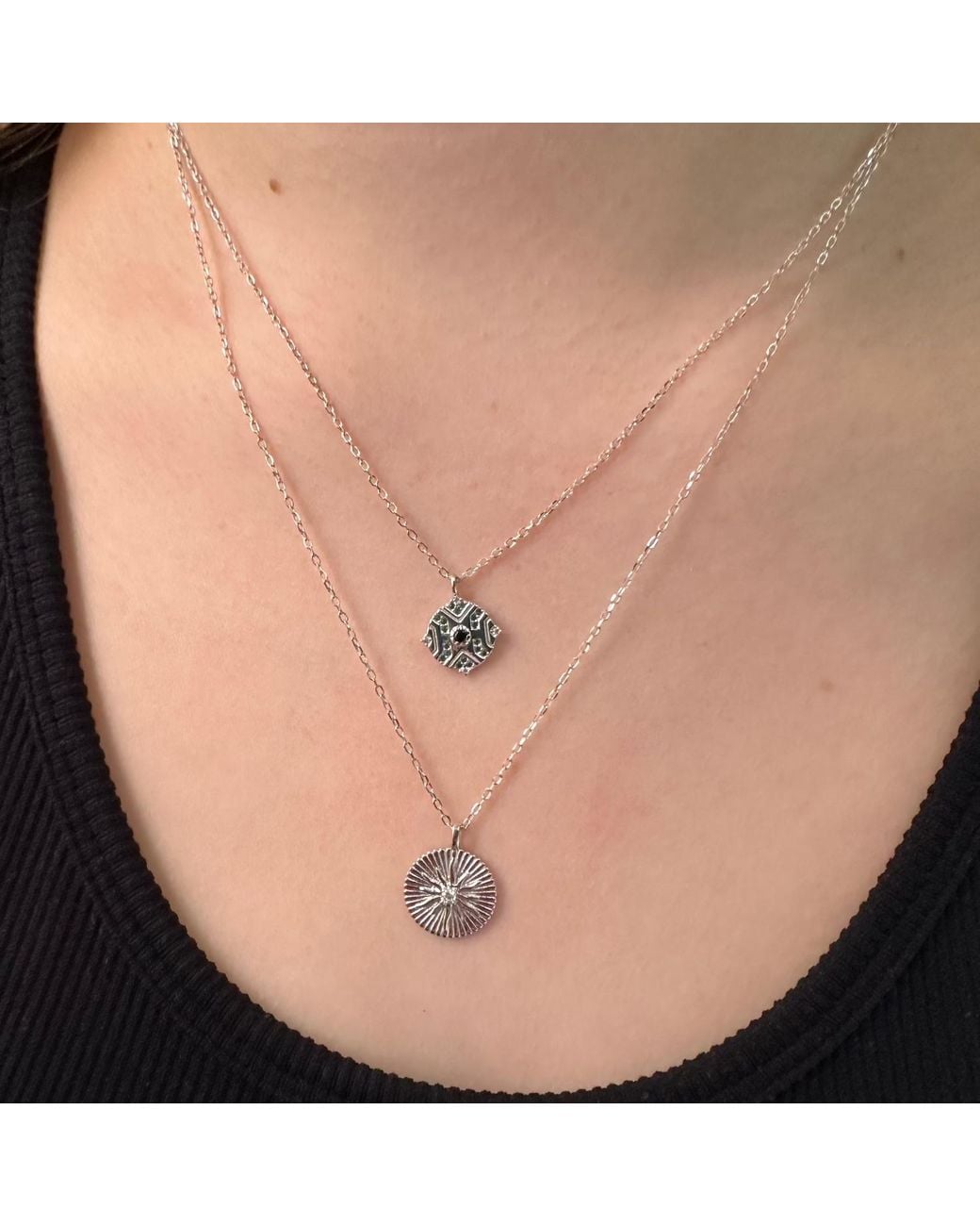 Clemence Wren Metallic Radiant Star Pendant Necklace