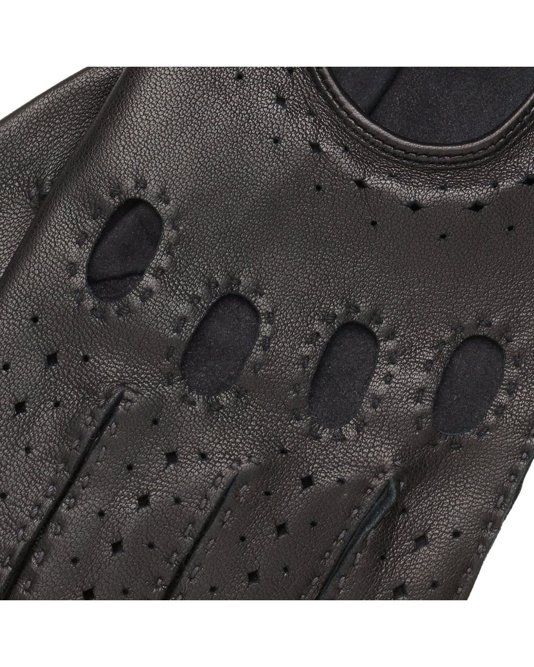 1861 Glove Manufactory Black Hamerli Philippe Driving Gloves for men