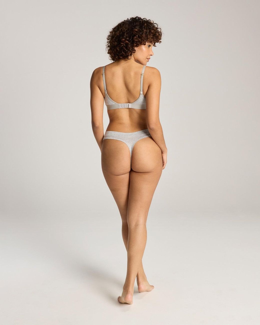 Nudea White Neutrals Cotton Modal Dipped Thong 3 Pack