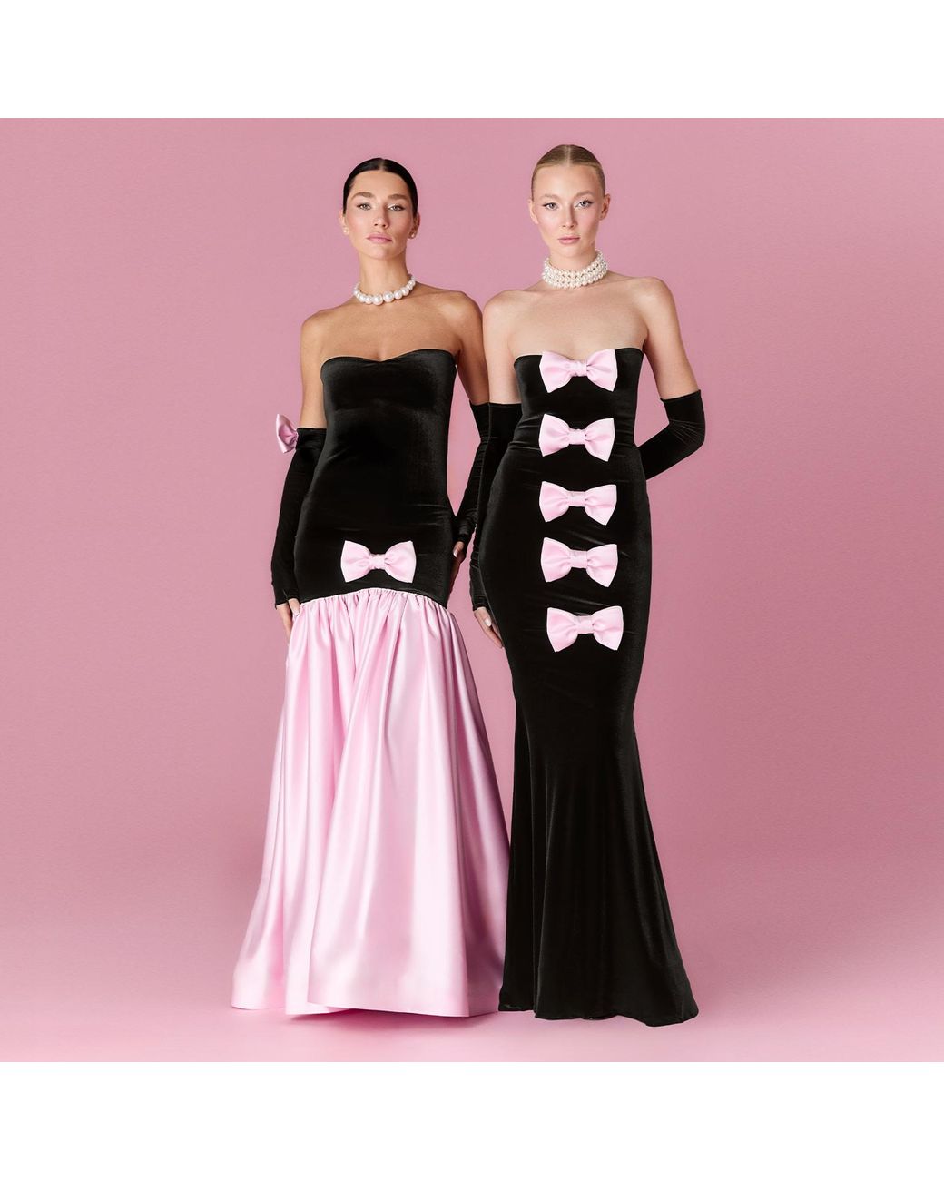 Nur Karaata Pink Marcelline Ribbon Gown