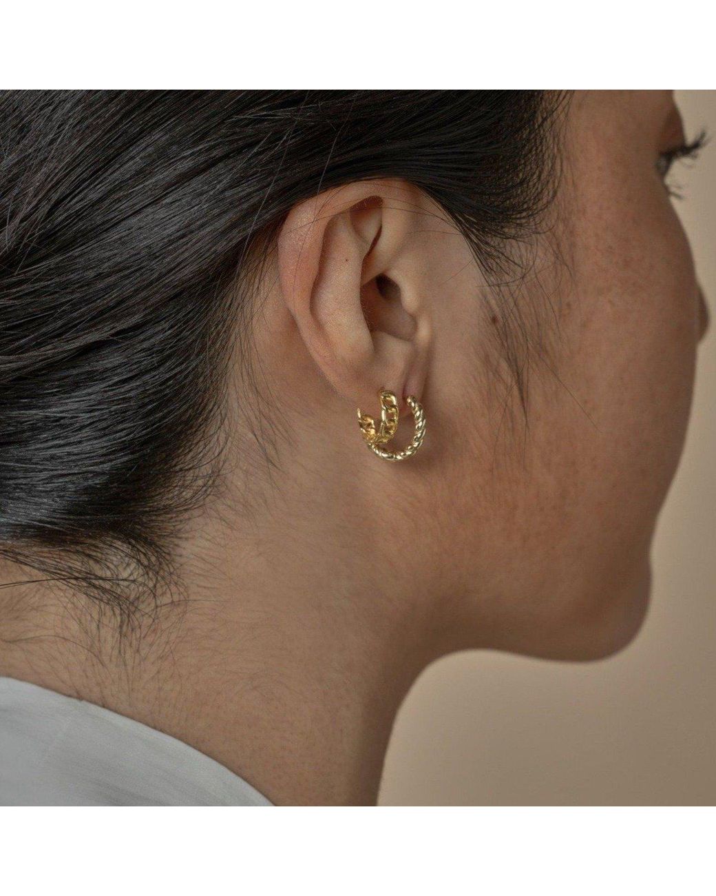 Lait & Lune Metallic Cerro Hoop Earrings