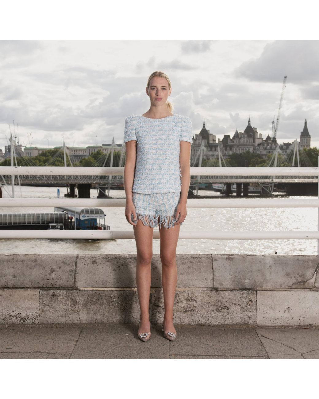 RUE AGTHONIS Blue Melon Top