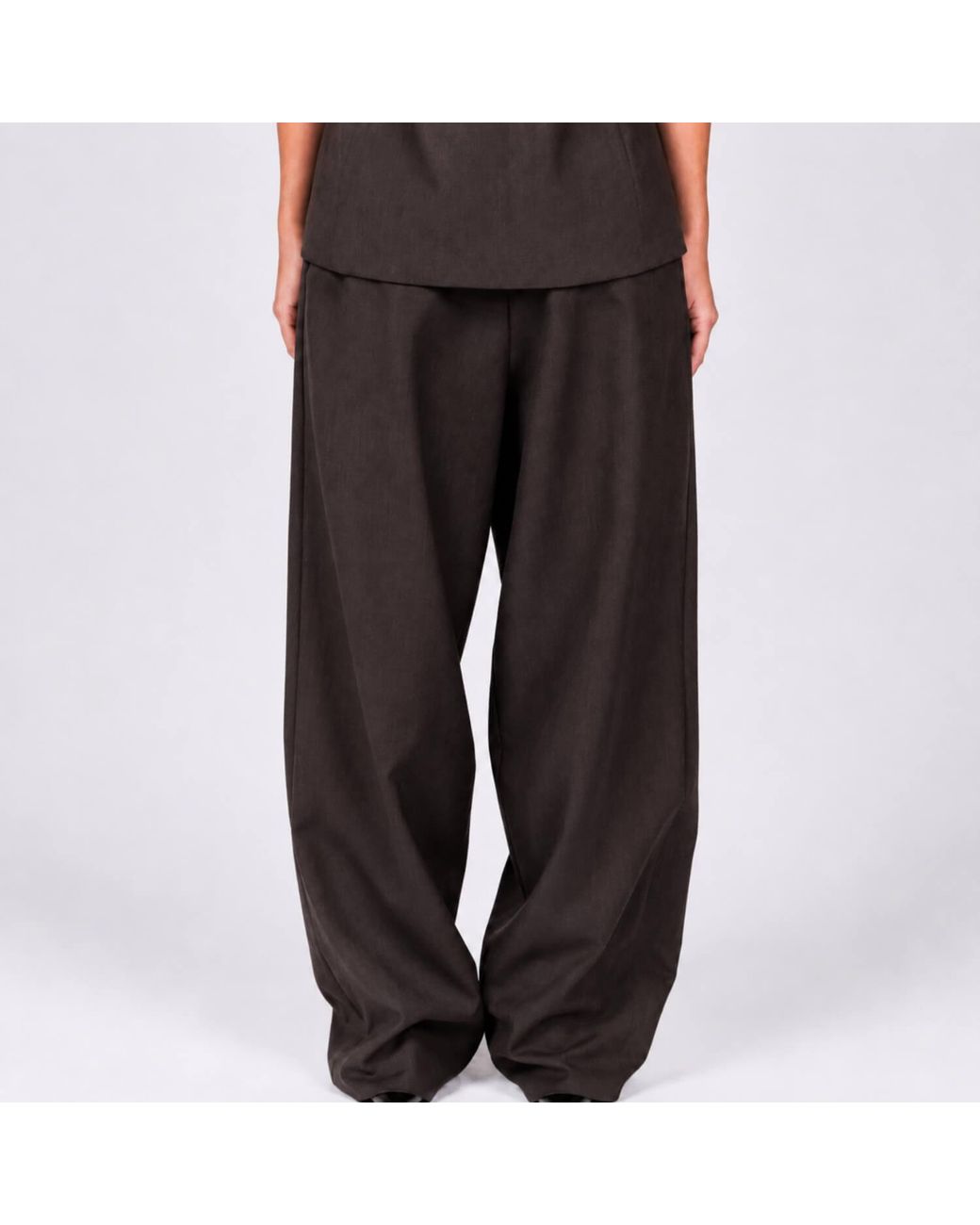 Elamins Brown Wide-Leg Trousers