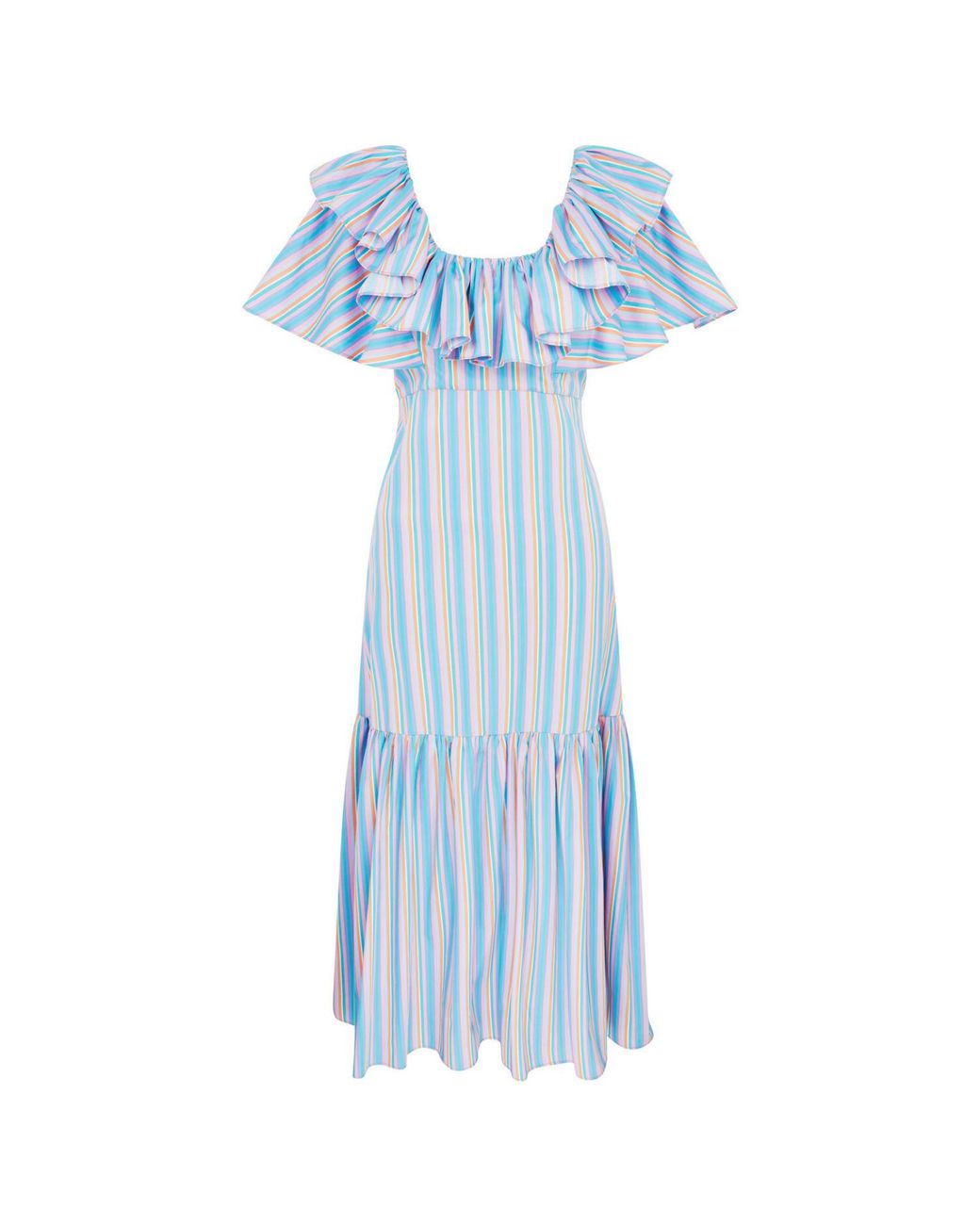 Lisa The Label Blue La La Lady Peggy Lipton Dress Long