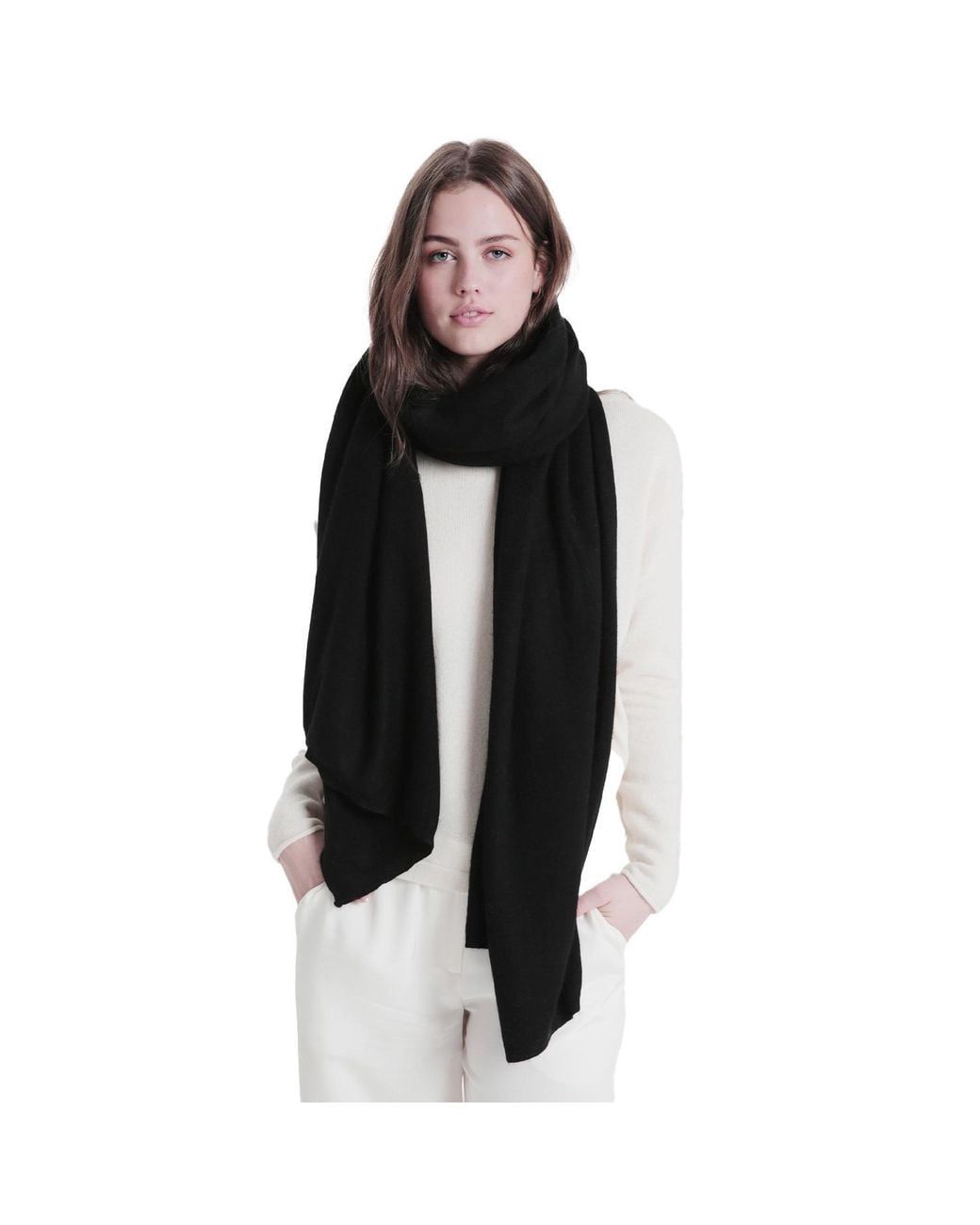 tirillm Black Alfie Big Cashmere Scarf