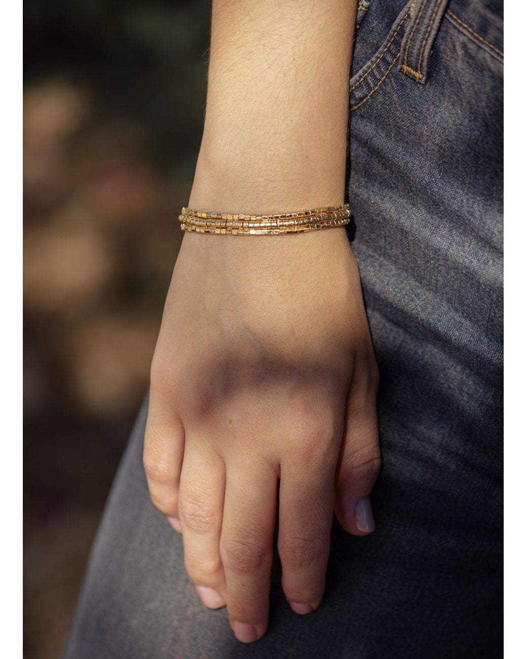 Marcia Moran Metallic Manya Beaded Bracelet