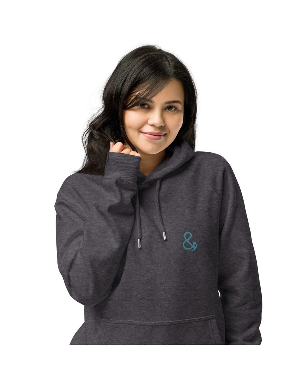 Anchor and Crew Black Heather Just Roam. Seeker Organic Cotton Hoodie