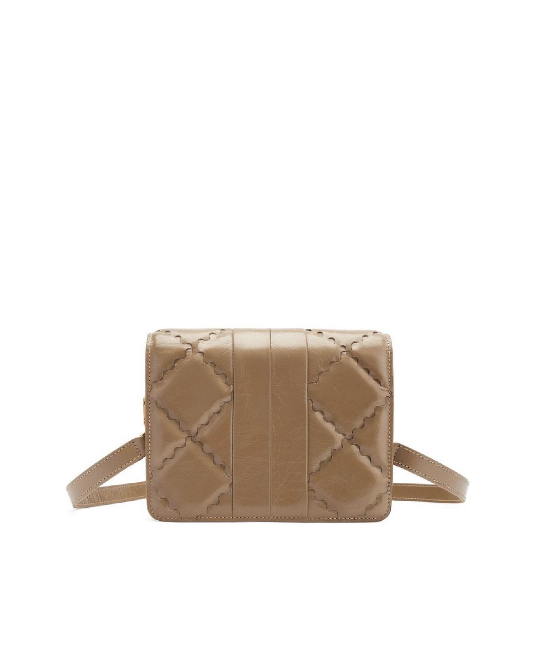 Orange Cube Natural Mosaic Diamond Crossbody Bag