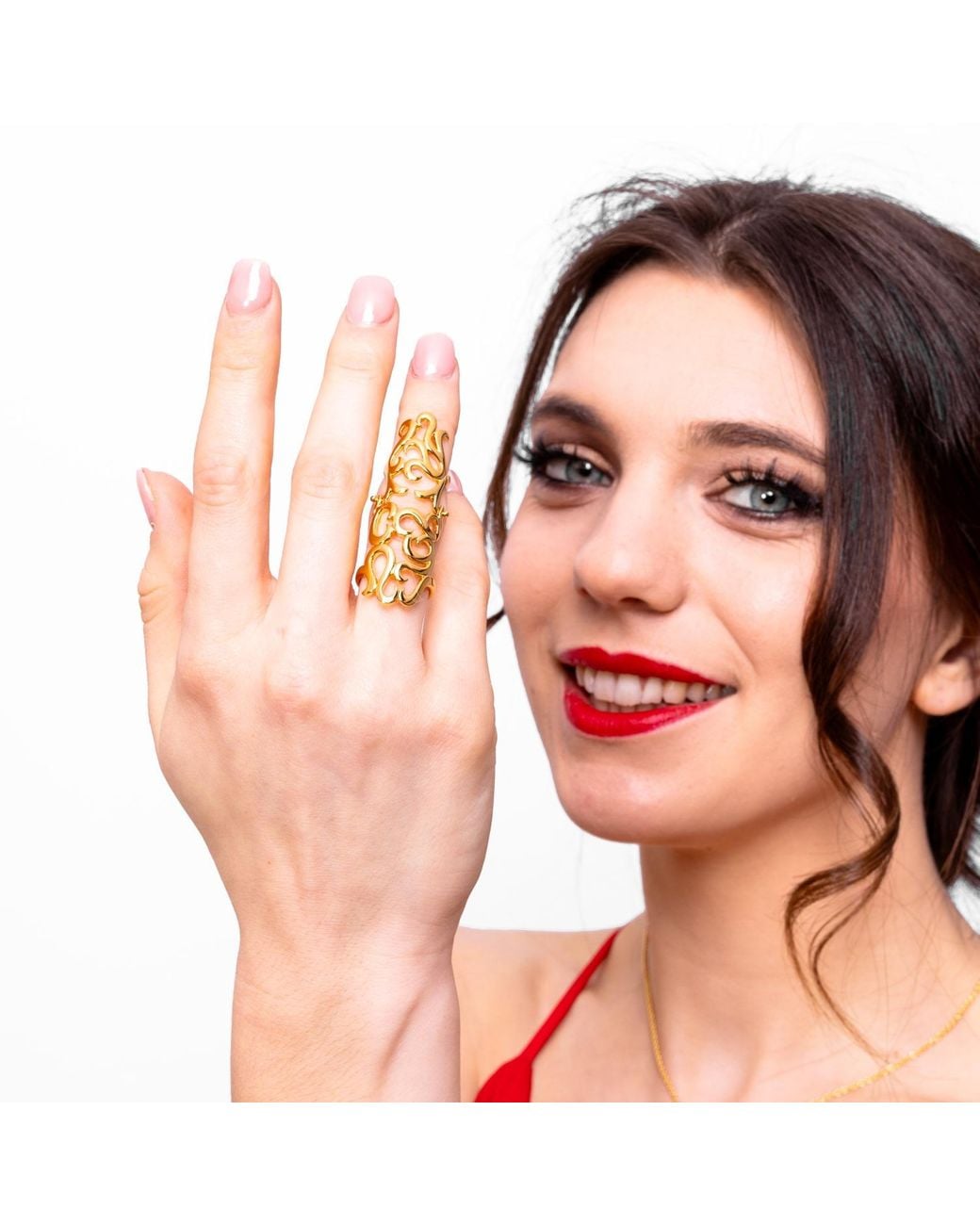 Lucy Quartermaine Metallic Elements Armour Ring