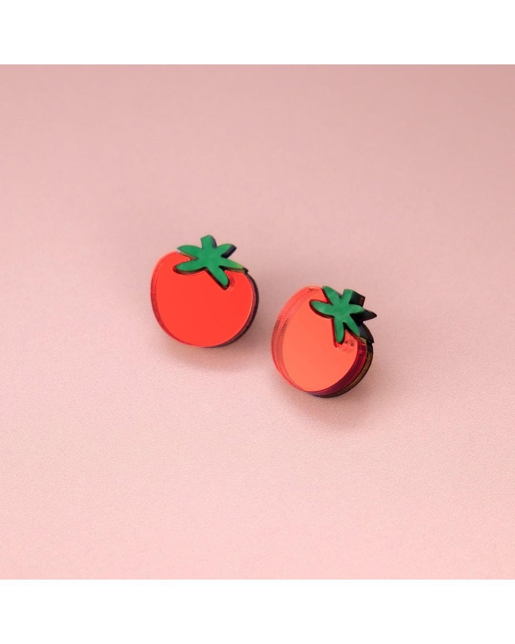 By Chavelli Red Tomato Stud Earrings