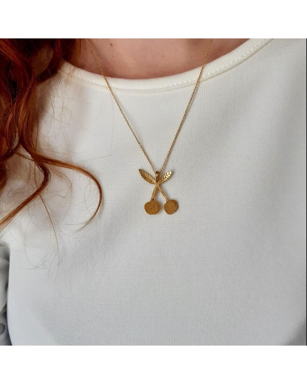 Lily Flo Jewellery Metallic Cherry Necklace