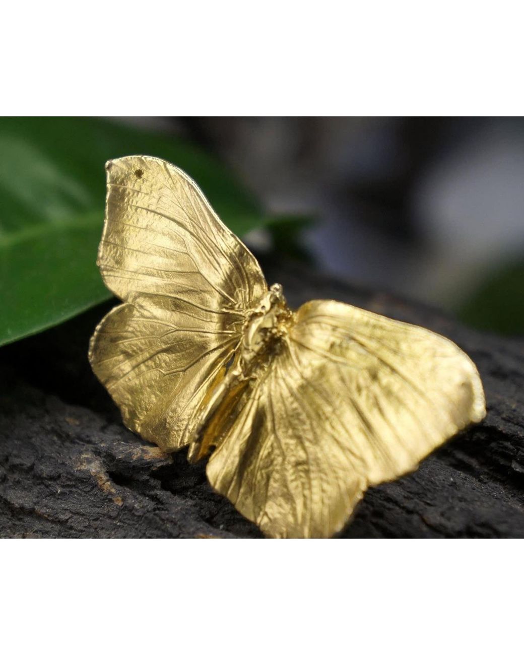 Mother Nature Jewelry Yellow Butterfly Ring, Handmade Statement Ring, Adjustable Band