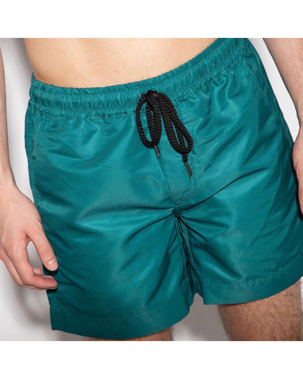 Maison Tangerine Blue Basil Swim Shorts for men