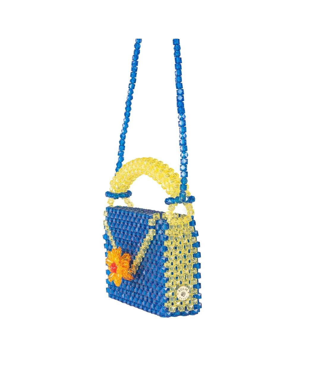 Tillie Beads Blue Bliss Mini Sunflower Bead Bag