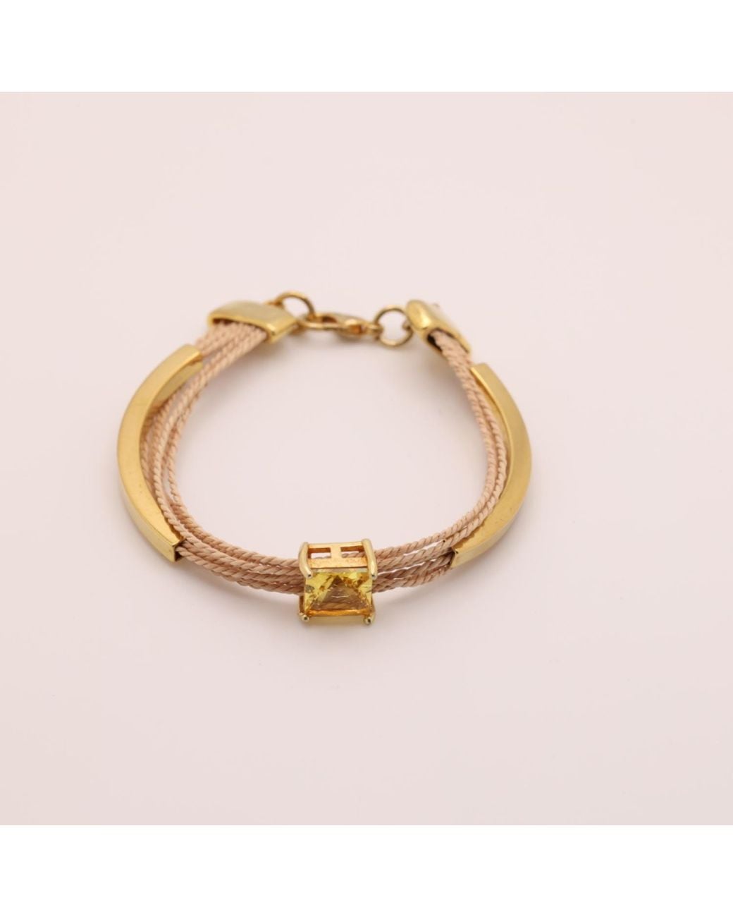 Nart Nature Making Art Metallic The Square Buriti Natural Fiber Bracelet