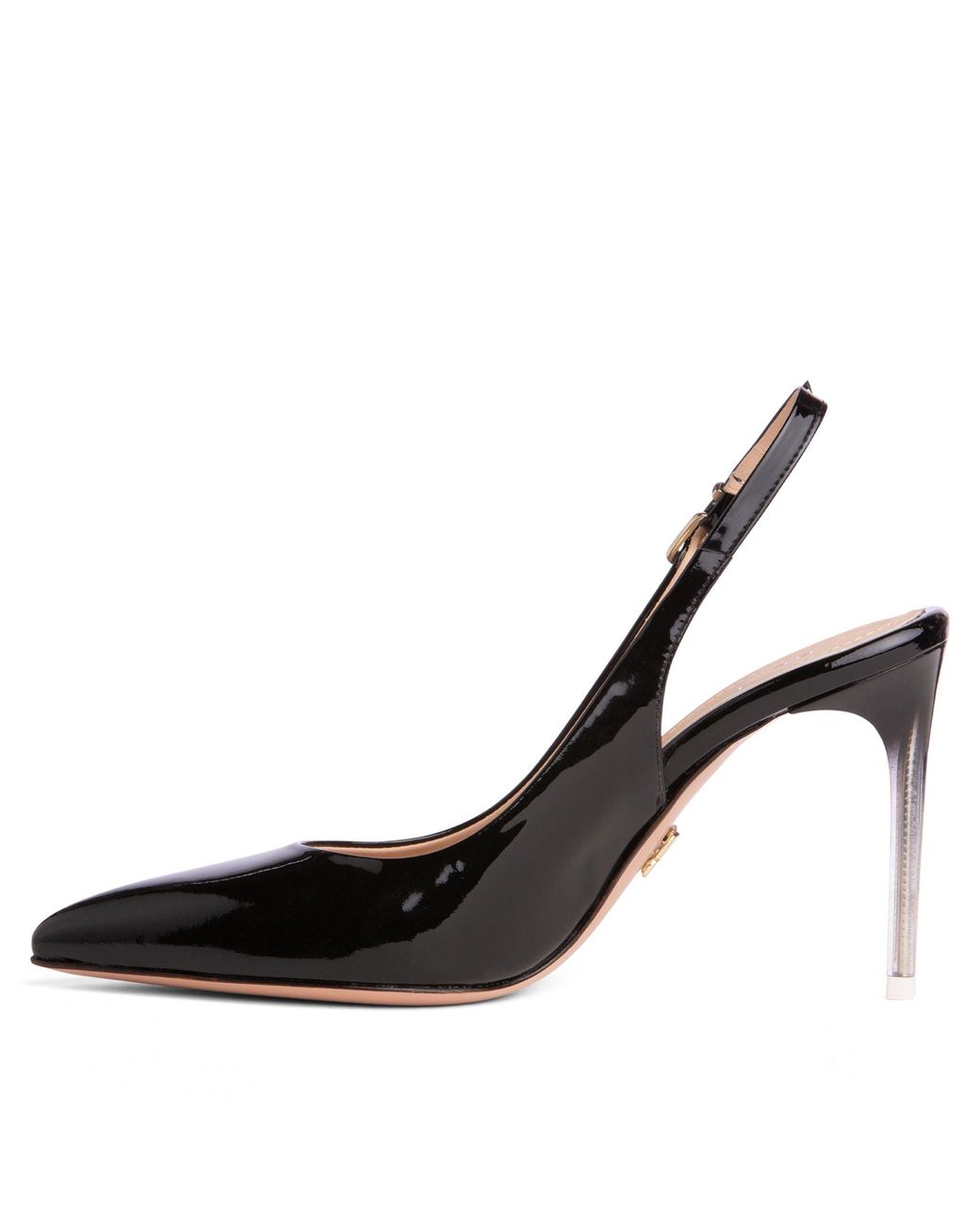 Beautiisoles by Robyn Shreiber Made in Italy Black Marjorie Patent Leather Sexy Pump Comfortable Work Valentine Date Sexy Slingback