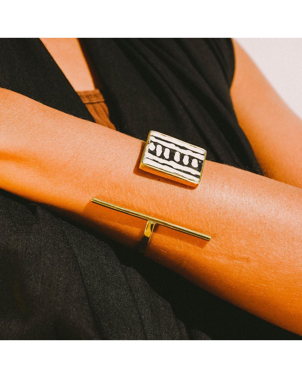 Lala Salama Metallic Mraba Cuff