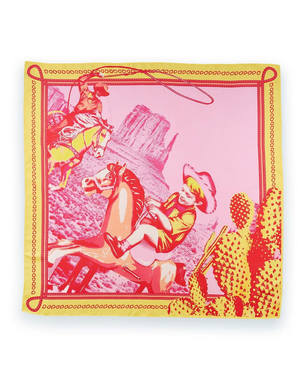 Gresham Blake Pink Rodeo Silk Scarf