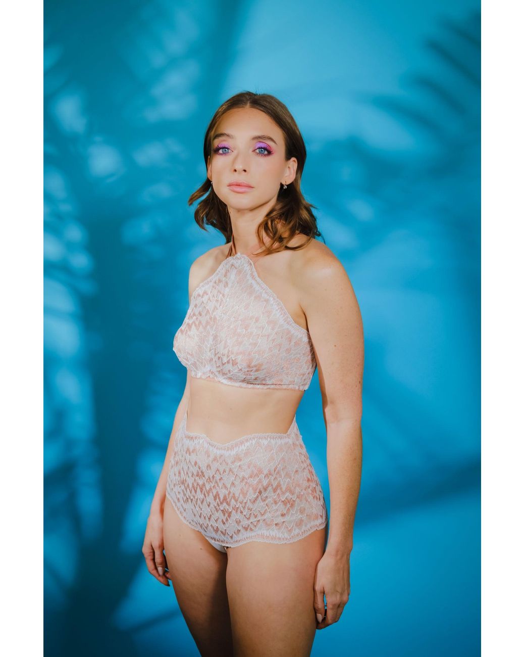 Carol Coelho Pink Cardin Copper Metallic Halter Bralette