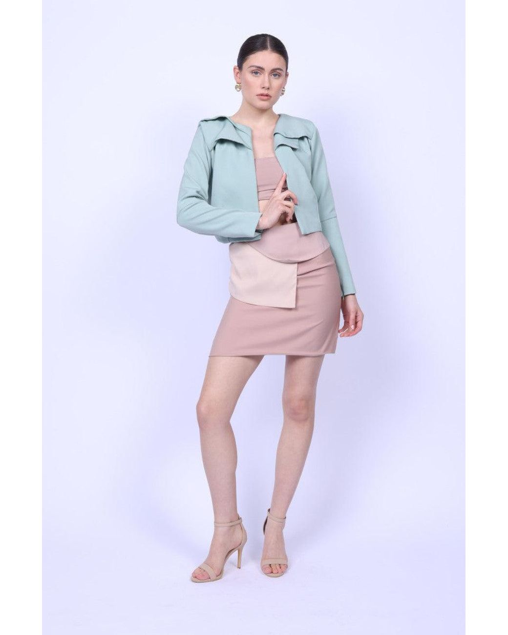 Mary Dickow Pink Farida Skirt-Latte