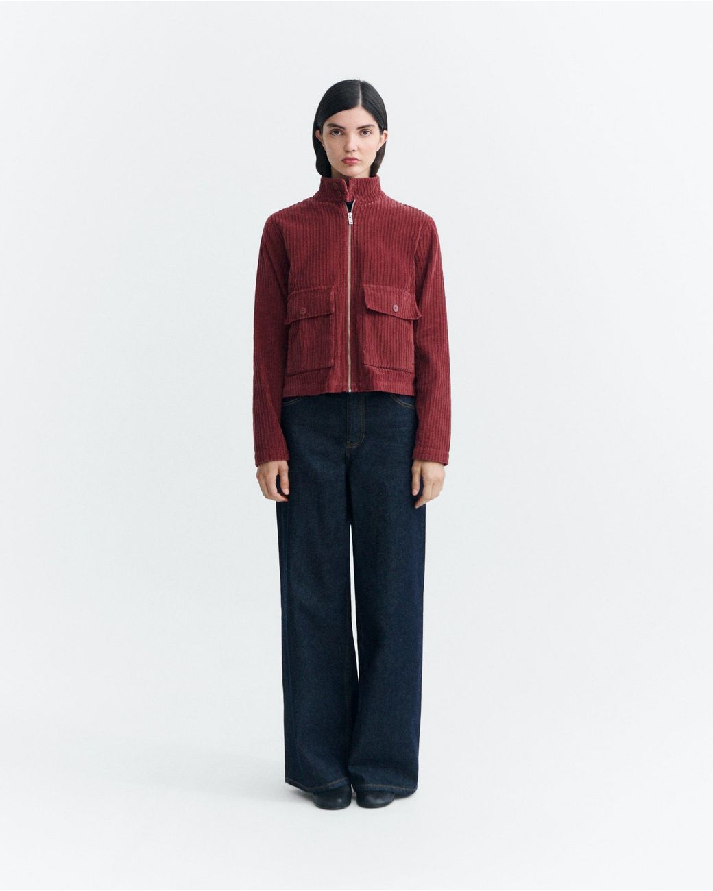 Thinking Mu Red Delia Corduroy Jacket