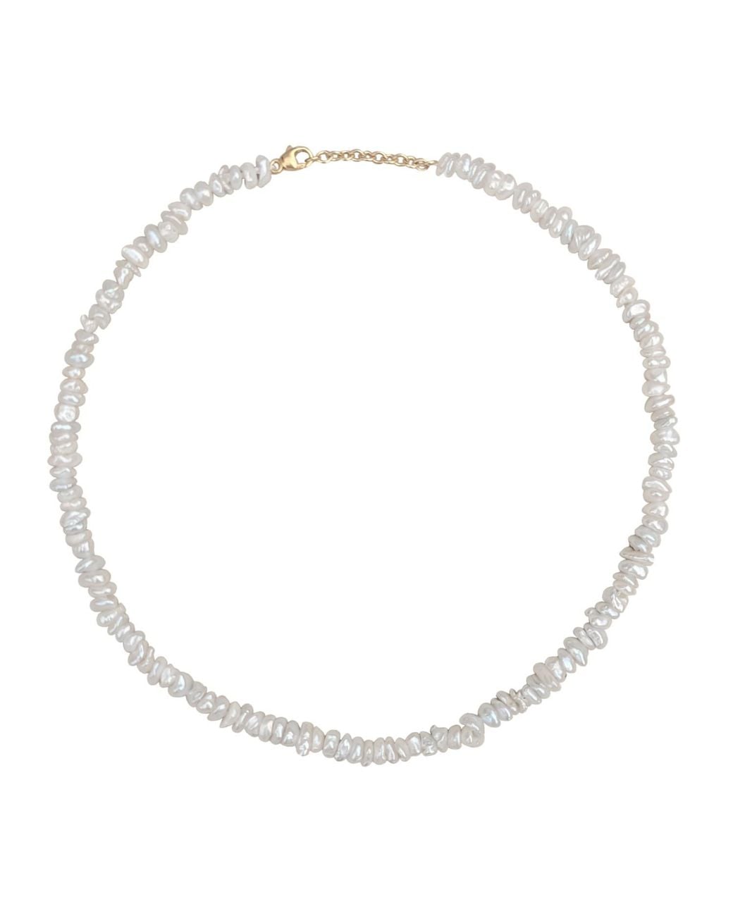 Kiri & Belle Metallic Ayla Irregular Keshi Pearl Filled Necklace