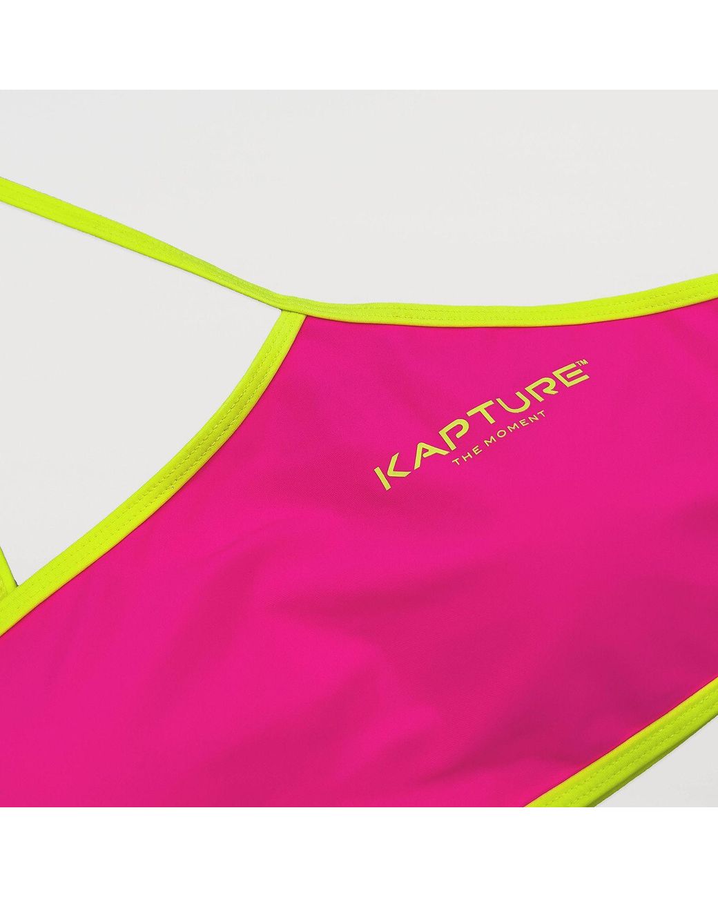 Kapture Pink Dayglow One Shoulder Recycled Bikini Top