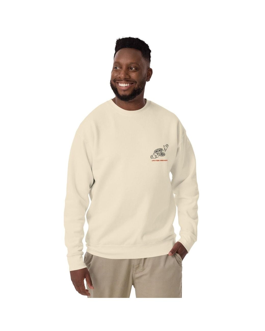 Anchor and Crew Neutrals Natural Ramen House Dial-A-Local Organic Cotton Sweatshirt
