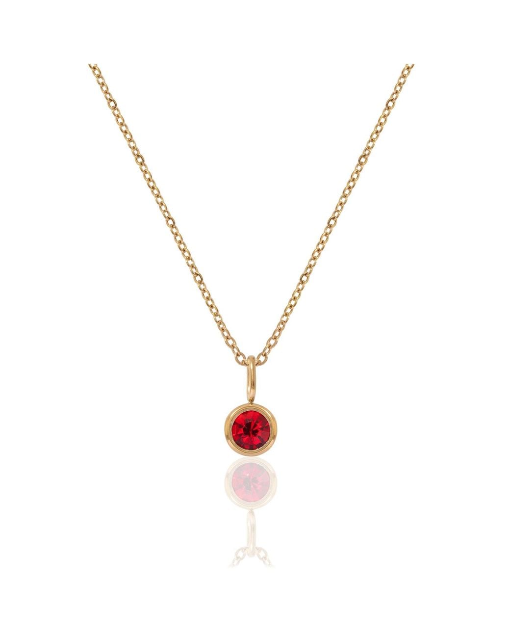 A Weathered Penny Metallic Birthstone Necklace