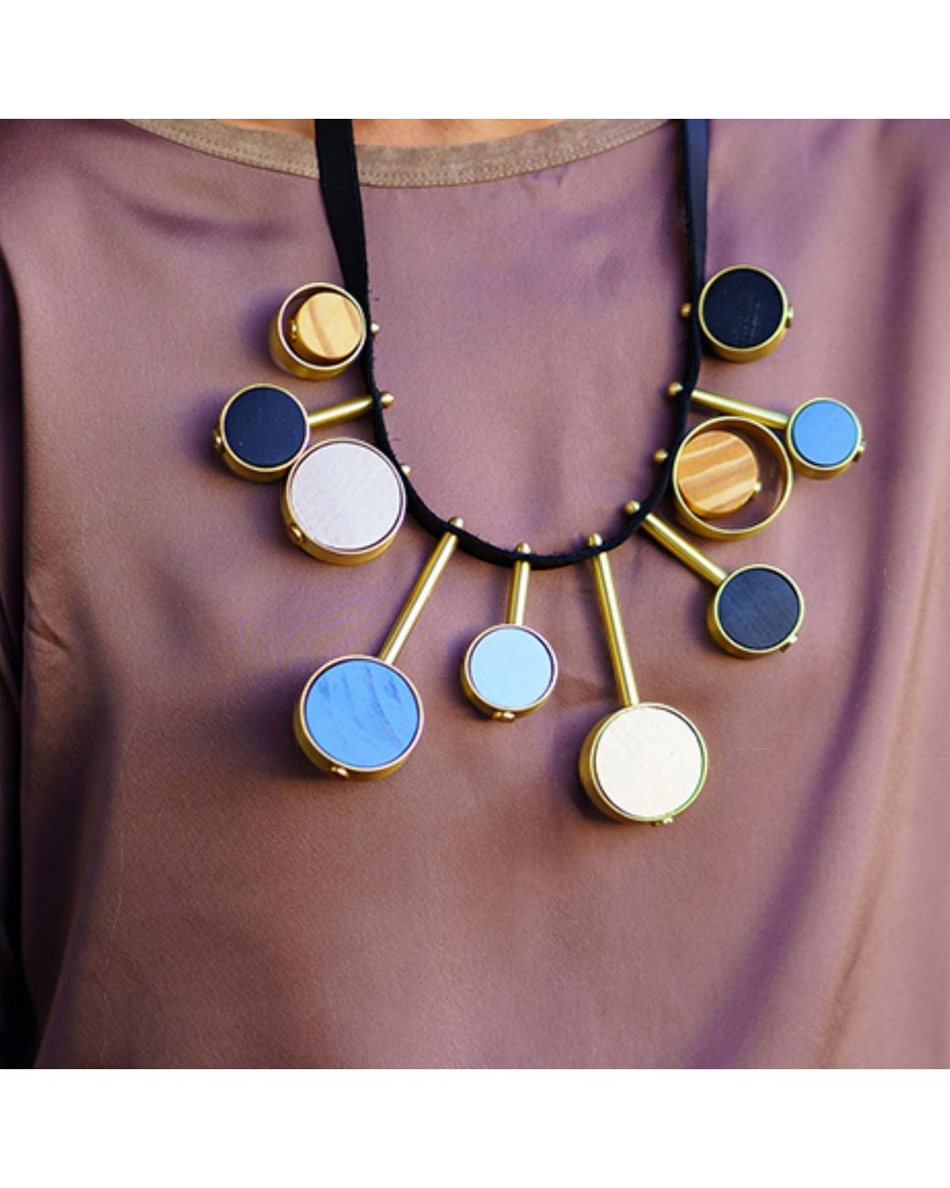 Svetlana Vukov Metallic Cosmic Constellation Necklace