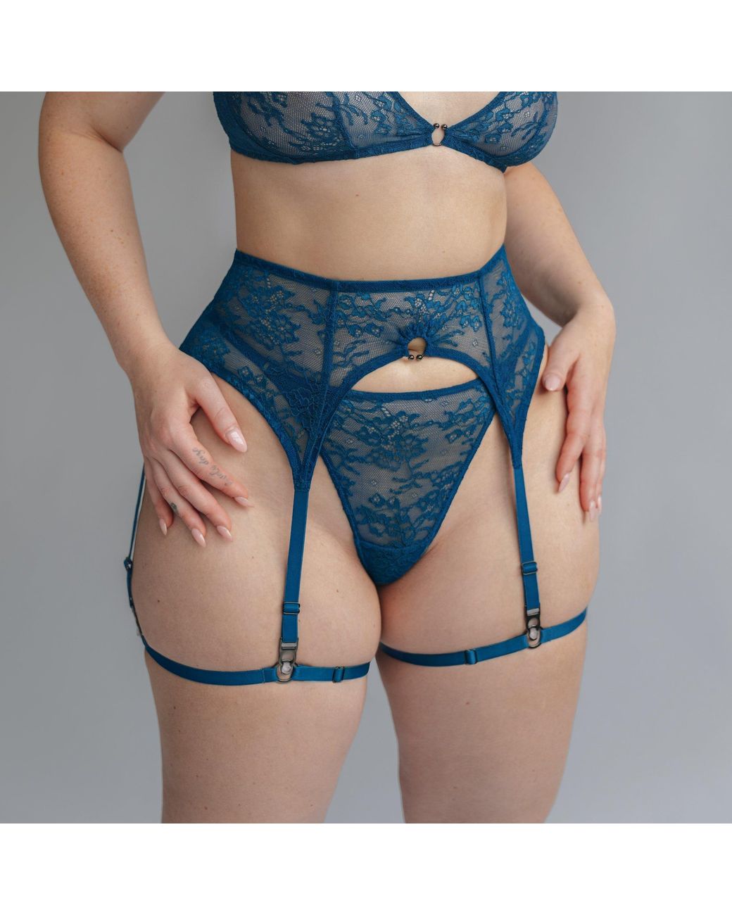 MONIQUE MORIN LINGERIE Blue Amphitrite Adjustable Micro-G Undertow