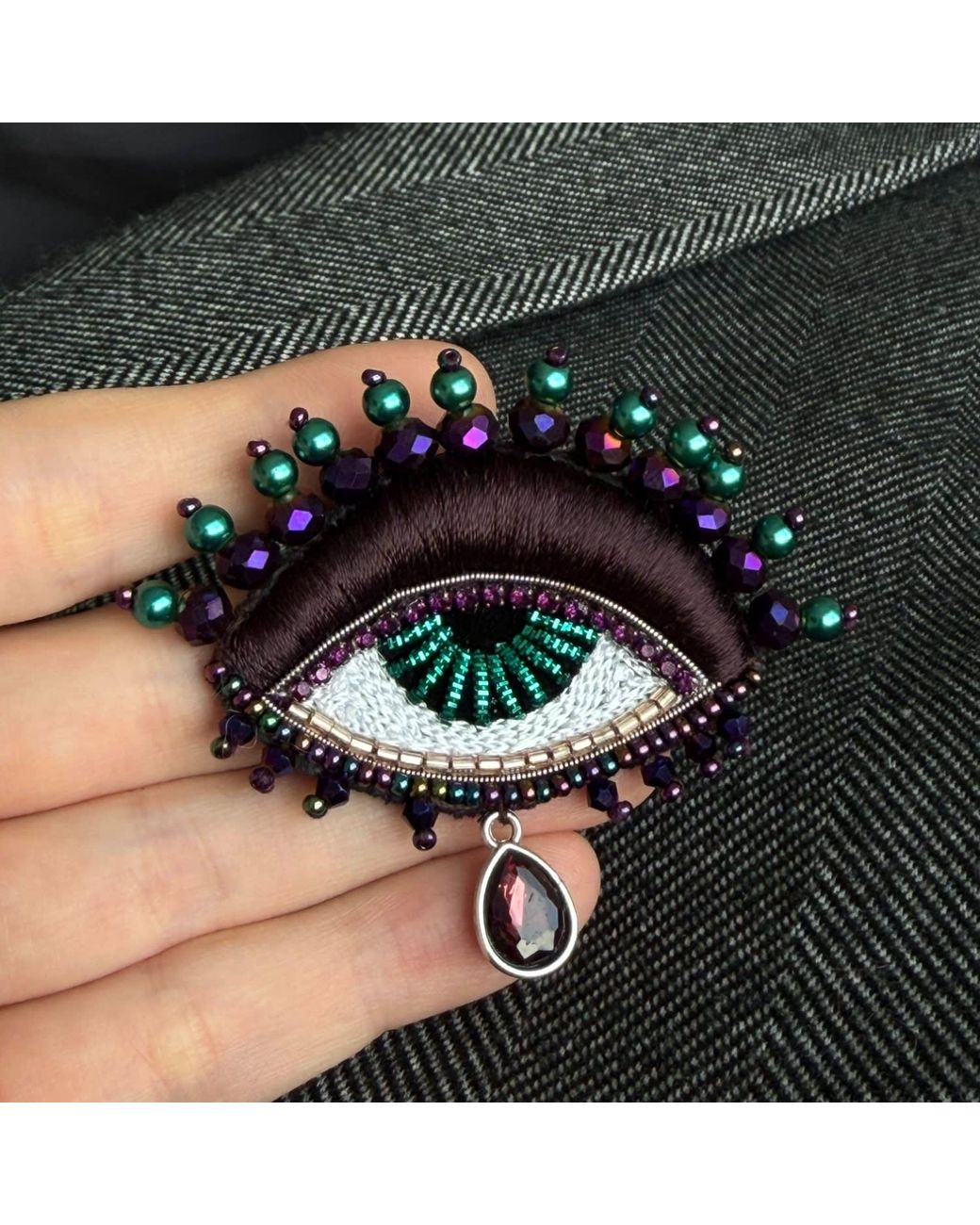VETKA Black Talisman Eye Brooch – Shadow Oracle
