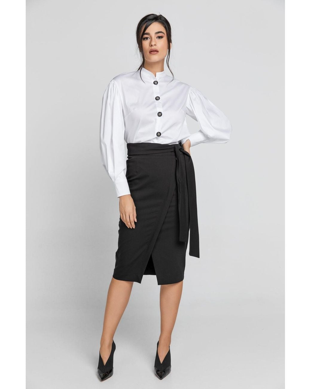 Conquista Blue Shirt With Bishop Sleeves