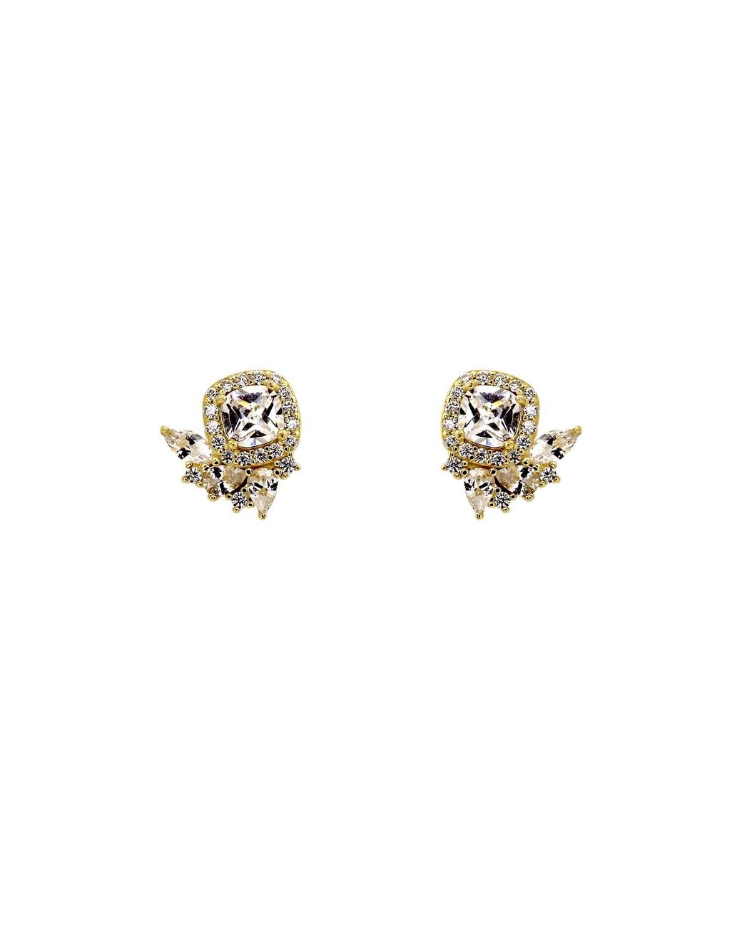 VicStoneNYC Fine Jewelry Metallic Unique Sparkling Vermeil Stud Earrings