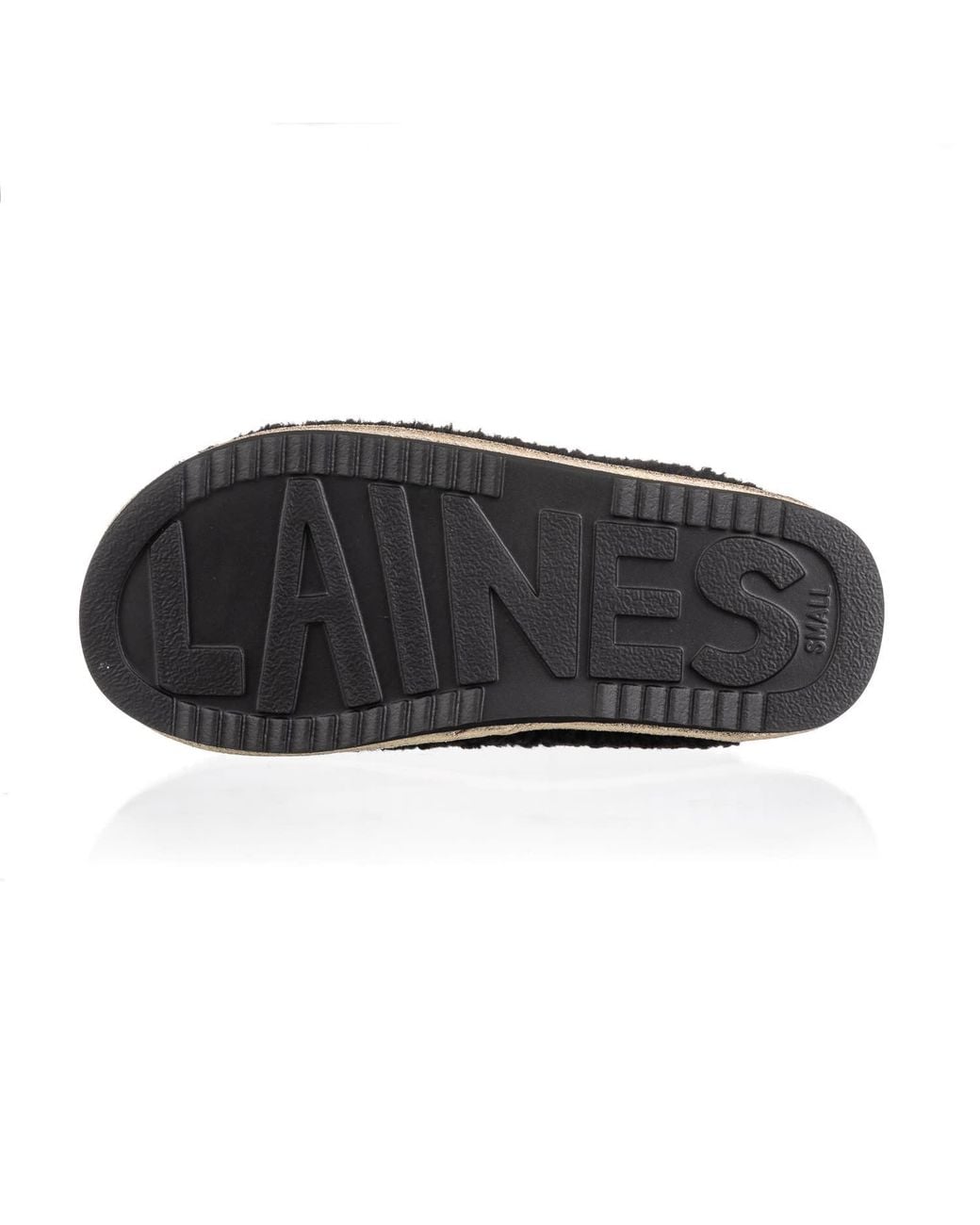 Laines London Black Teddy Closed Toe Slippers