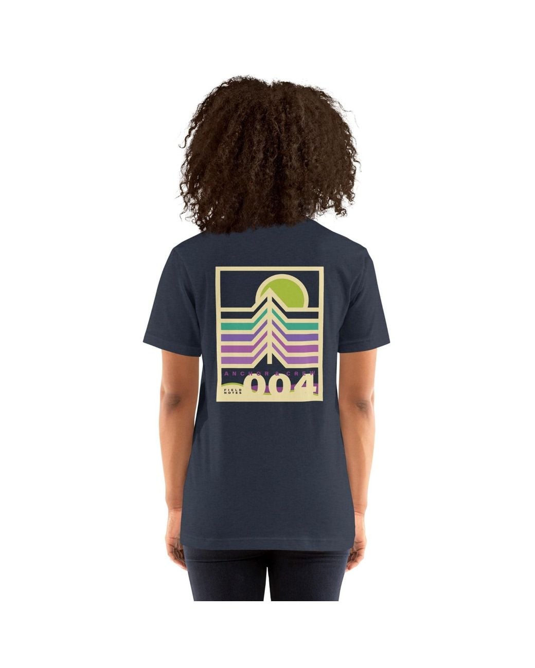 Anchor and Crew Blue Four Field Notes Organic Cotton T-Shirt