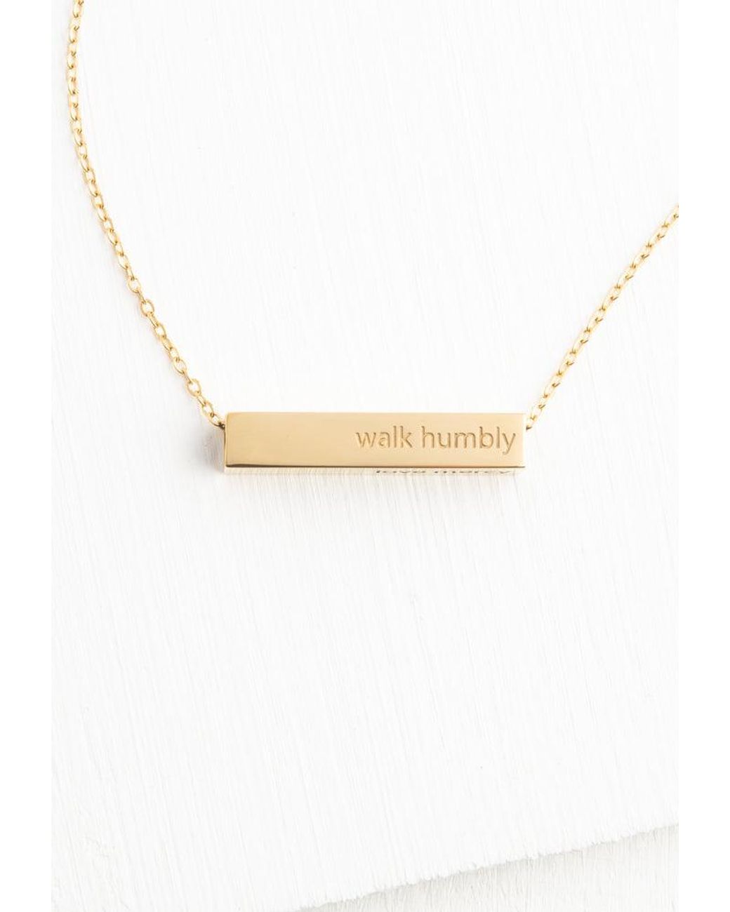 Starfish Project Metallic Walk Humbly Bar Necklace