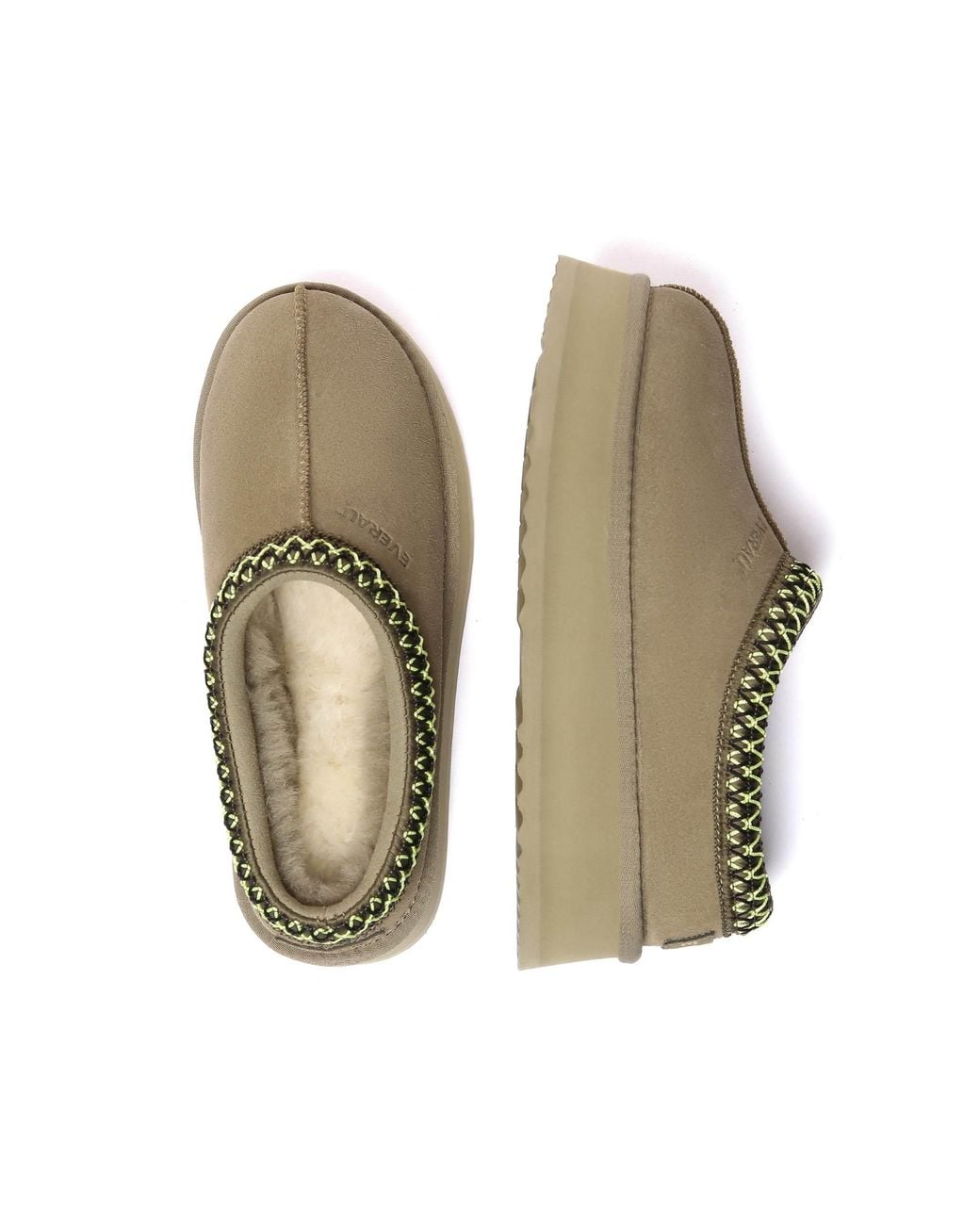 EverAu Australia Green Wonga Leather Slippers