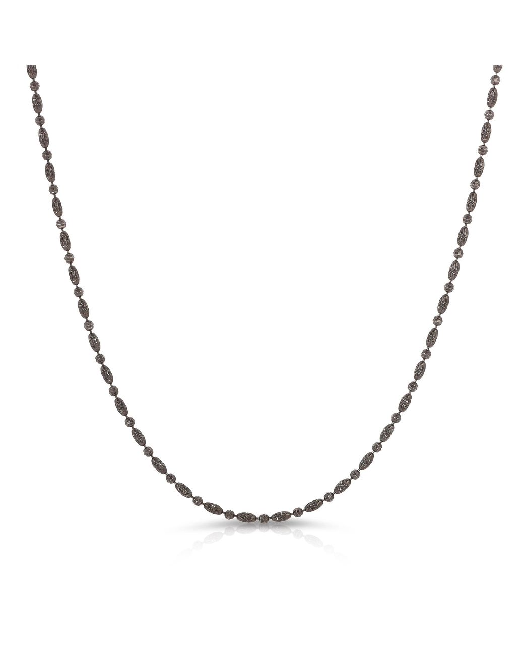 Maya Brenner Metallic Rhodium Antique Bead Chain