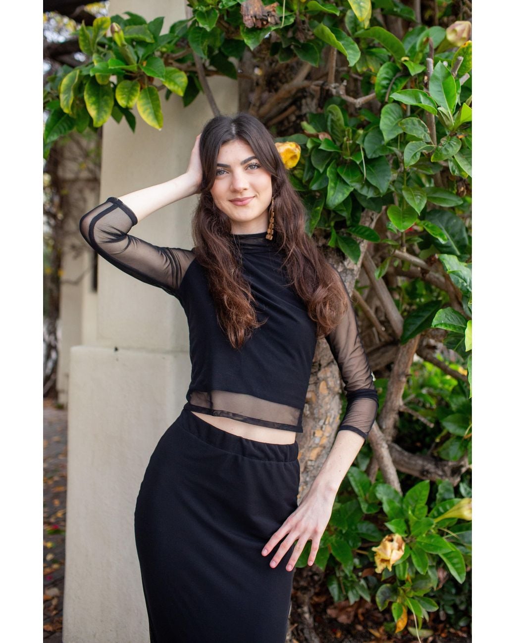 Jennafer Grace Black Lucy Long Sleeve Top