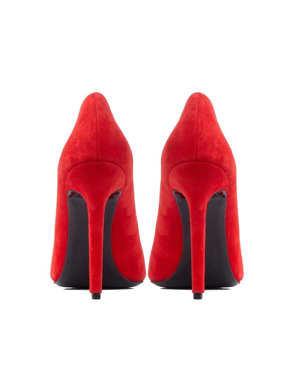 Ginissima Red Alice Stiletto Suede Leather Shoes